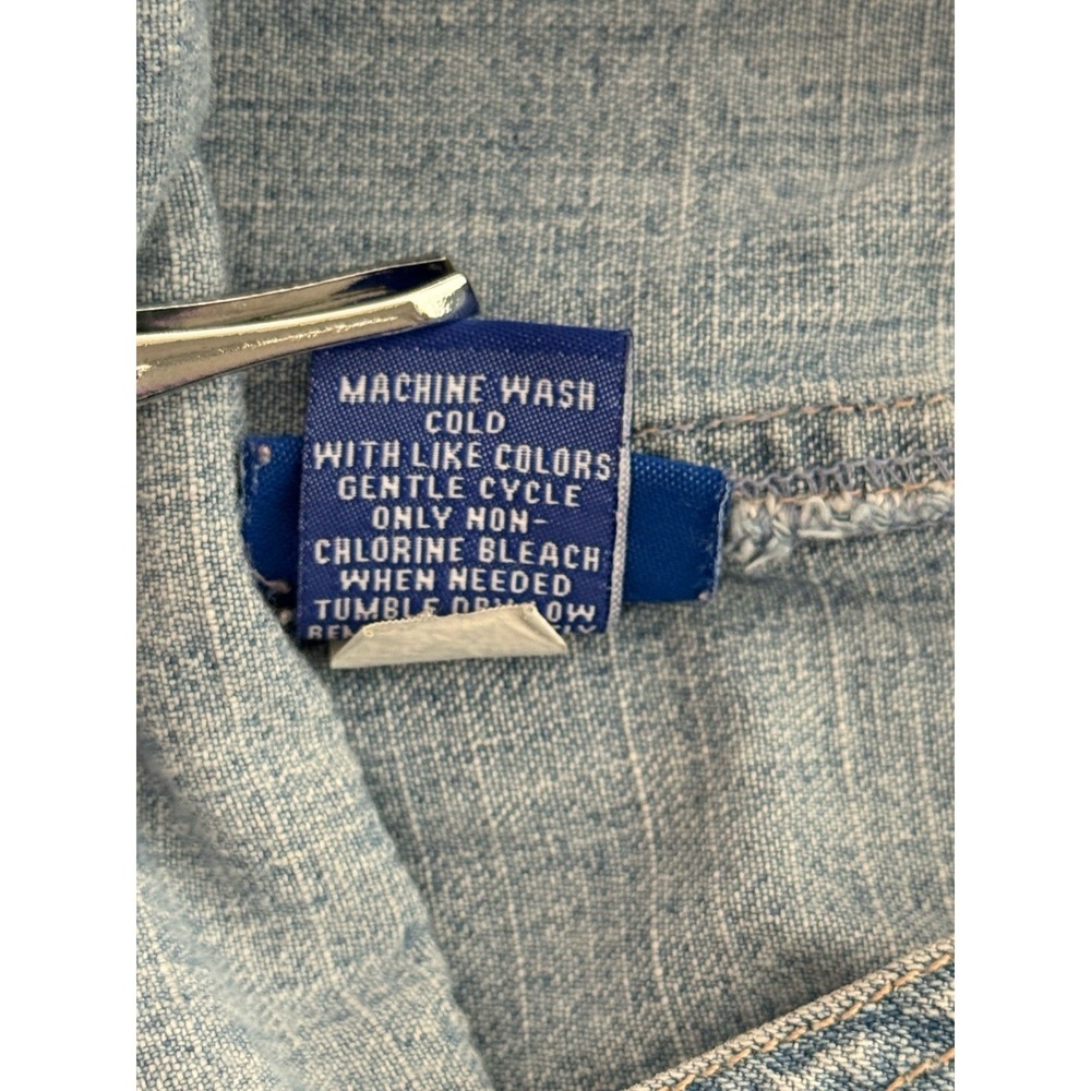 Y2K Genuine Kids Oshkosh Denim Embroidered Overalls Girls 24mths - Picture 11 of 12